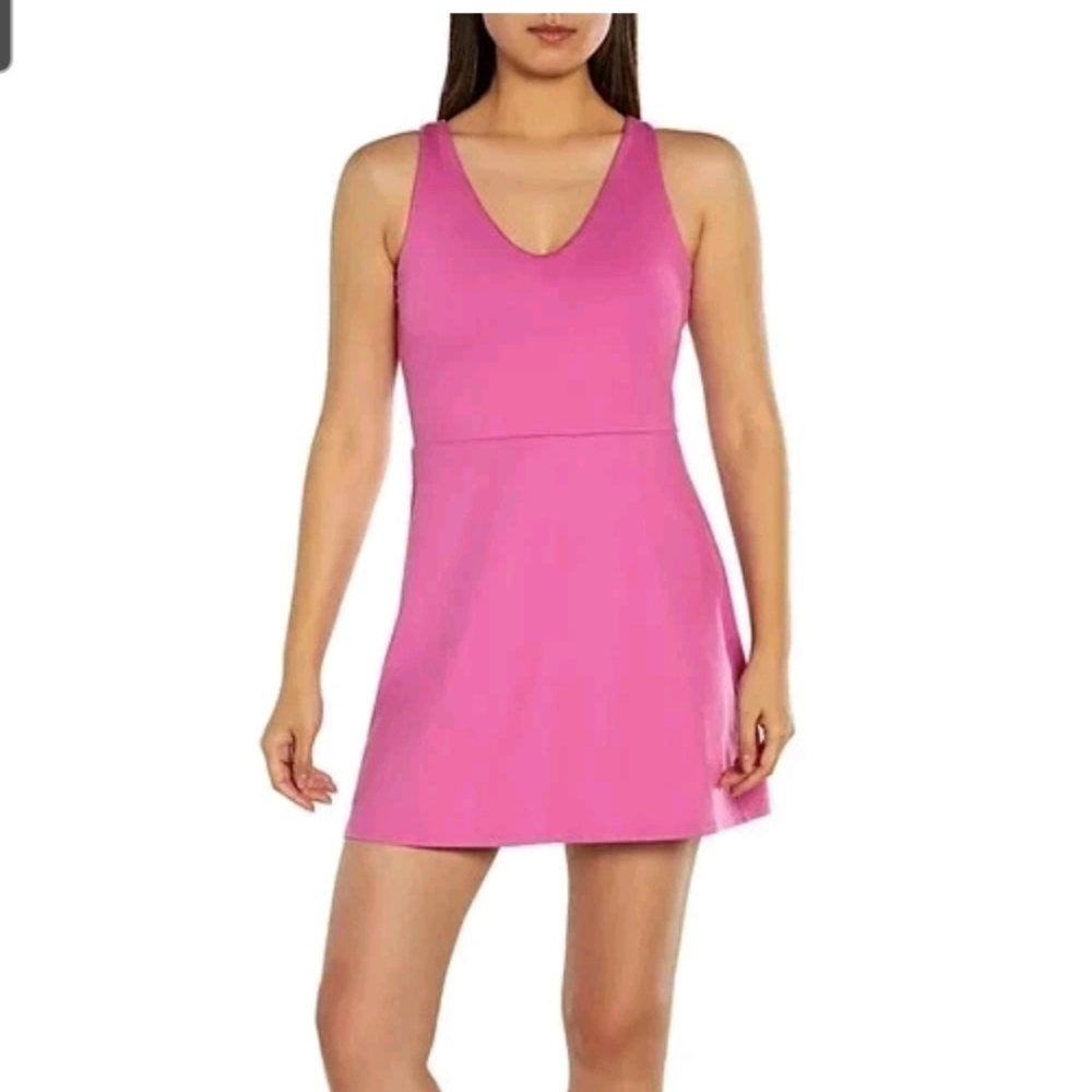 Gap Fit Tennis Golf Active Dress XXL Hot Pink,Padded Built In Bra, Shorts Pocket